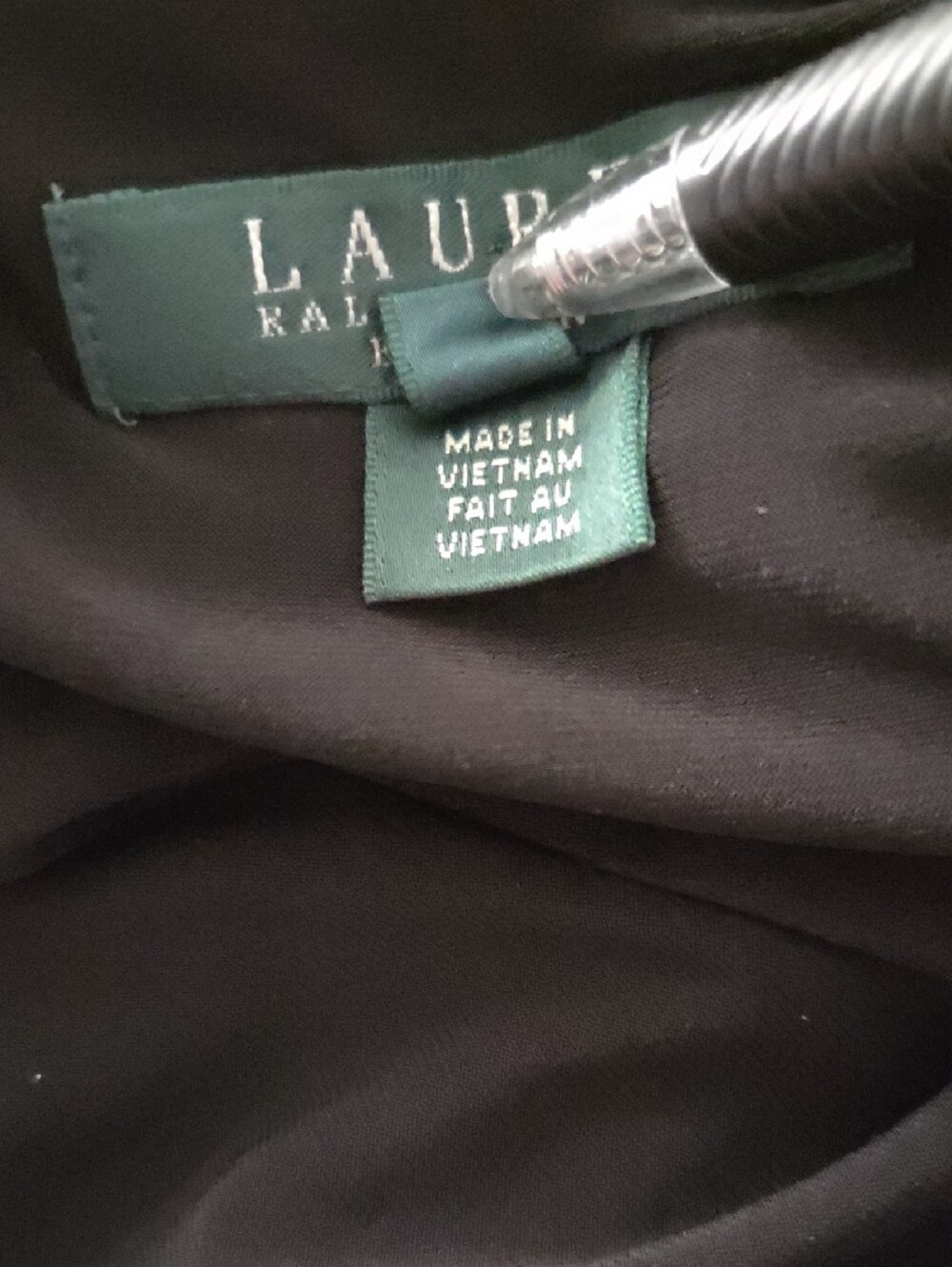 Lauren Ralph Lauren Black Maxi Dress with Lace Shoulders - Picture 9 of 10